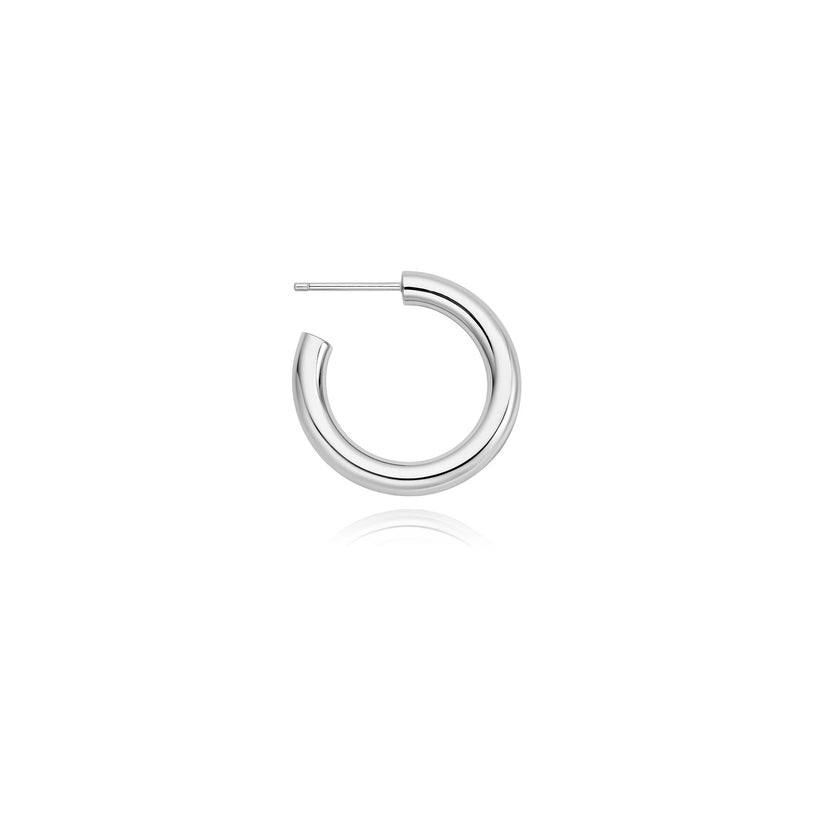 ANIA HAIE Sterling Silver Classic Tube Medium Huggie Hoop Earrings l 23mm