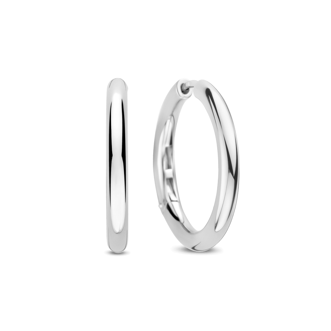 Classic Sterling Silver Oversized 25mm Hoop Earrings l TI SENTO