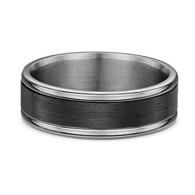 Men's Wedding Band Titanium/ Carbon Fiber