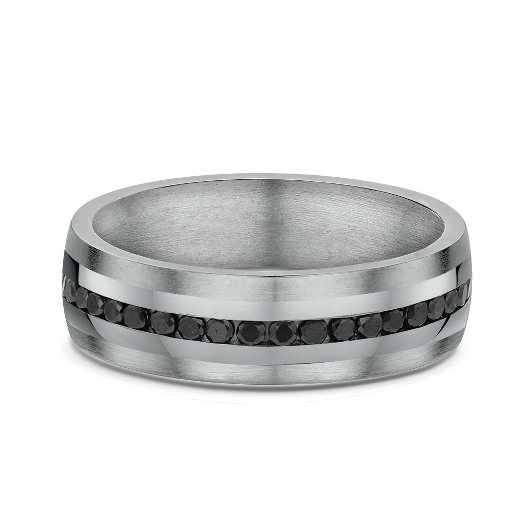 Men's Diamond Wedding Band .38 ctw Titanium