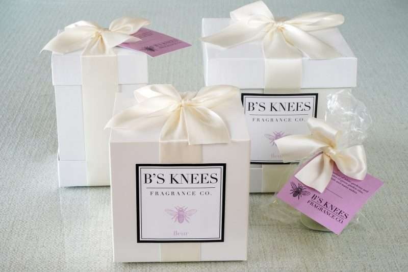 Fleur 1-Wick White Glass Fragrance Candle by B's Knees Fragrance