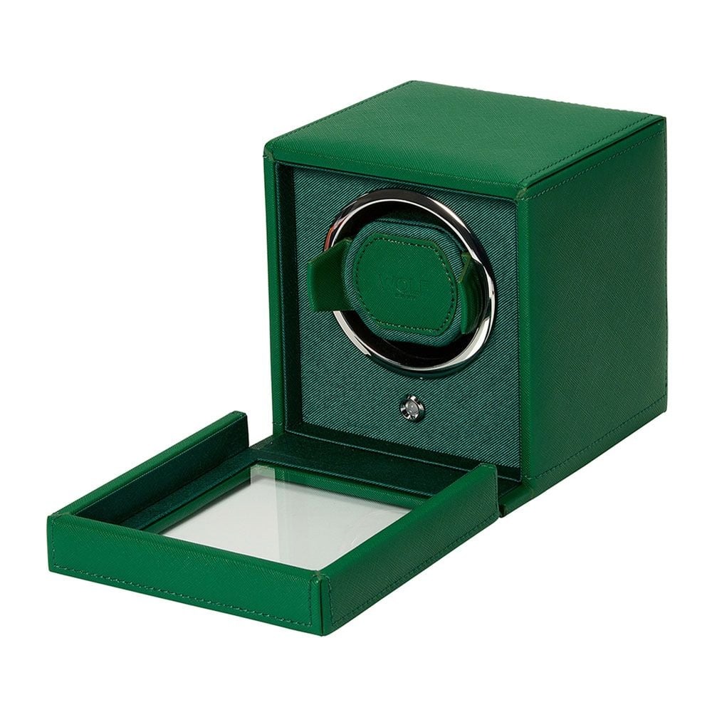 WOLF Tutti Frutti Green Cub Single Watch Winder with Cover