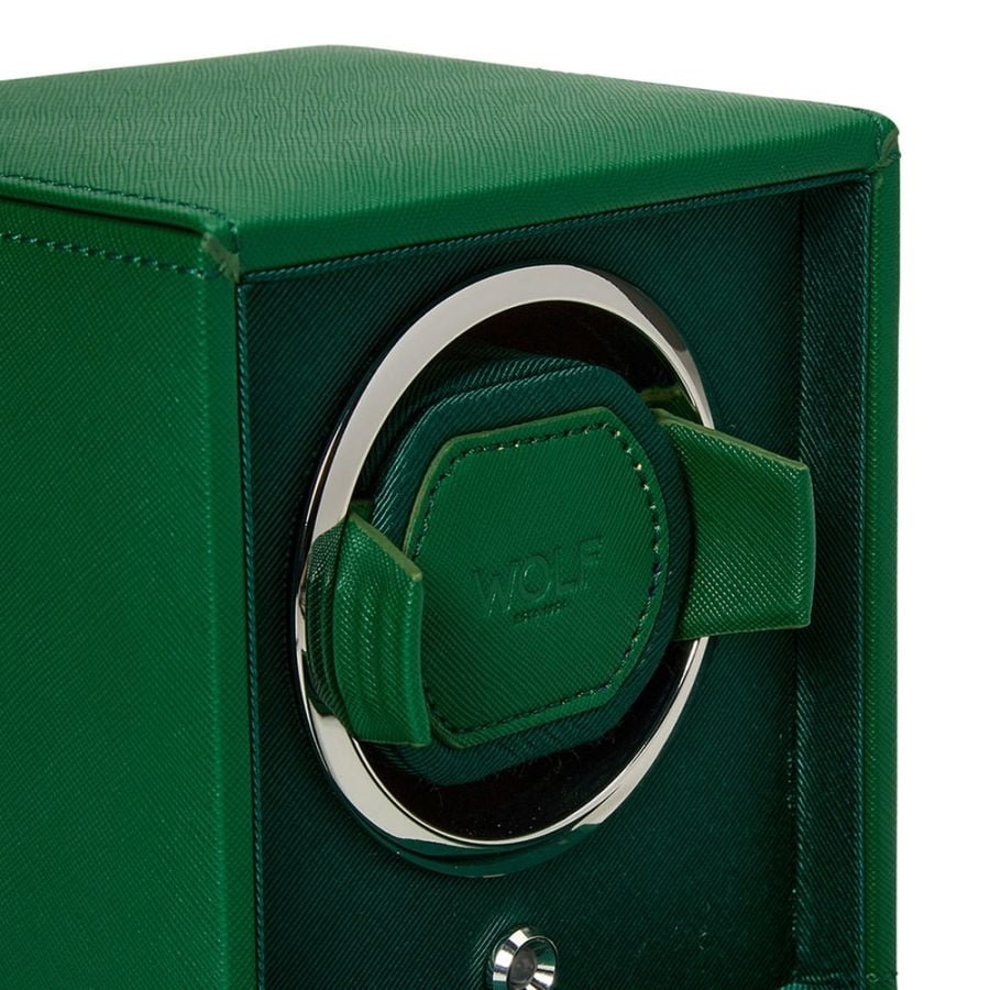 WOLF Tutti Frutti Green Cub Single Watch Winder with Cover
