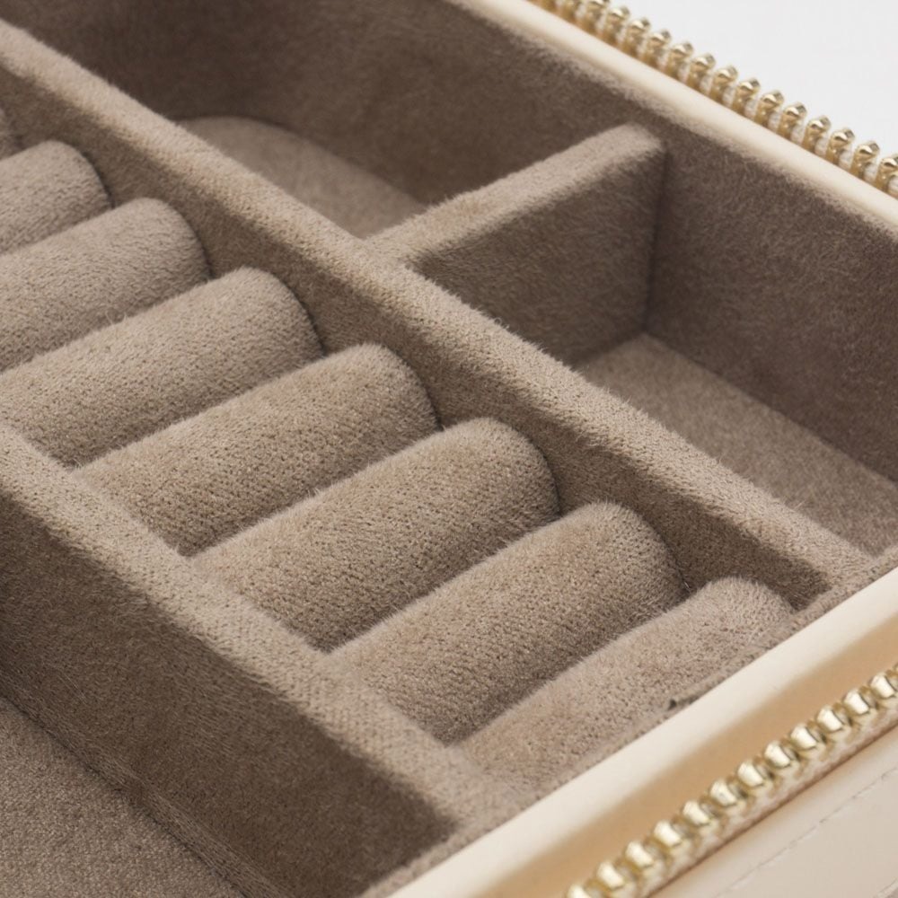 WOLF Ivory Caroline Zip Travel Case