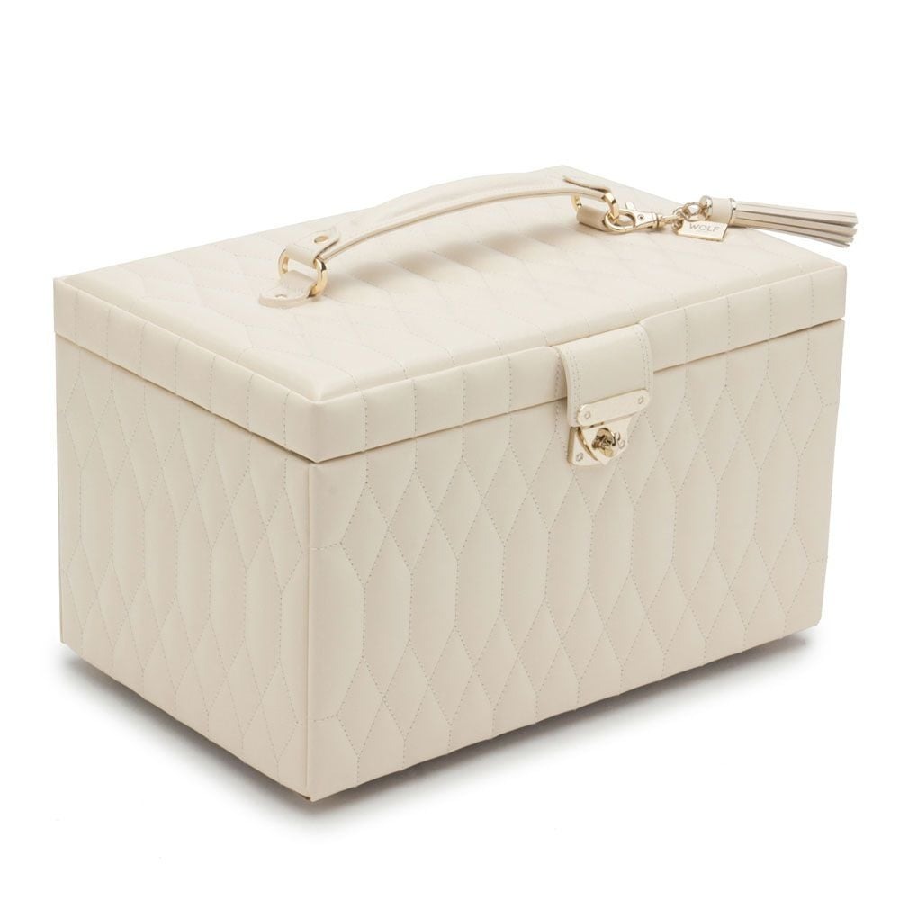 WOLF Ivory Caroline Large Jewelry Case