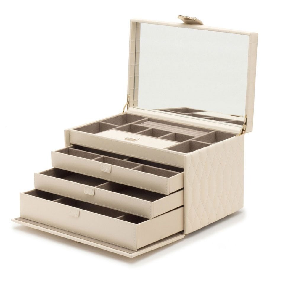 WOLF Ivory Caroline Large Jewelry Case