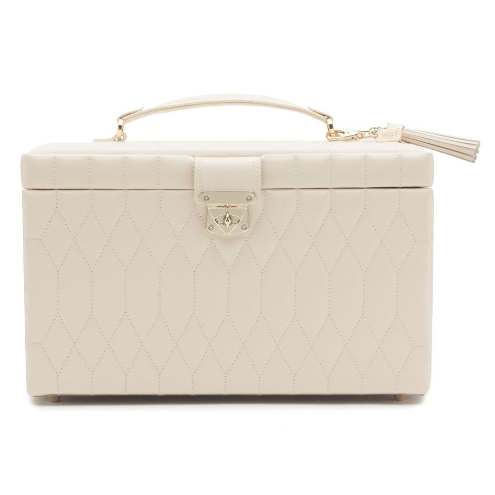 WOLF Ivory Caroline Large Jewelry Case