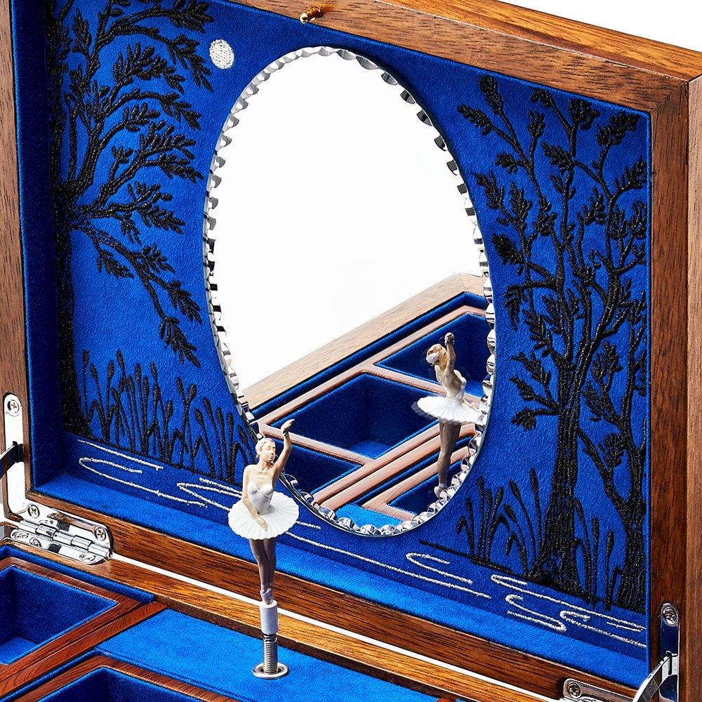 WOLF Swan Lake Ballet Musical Jewelry Box