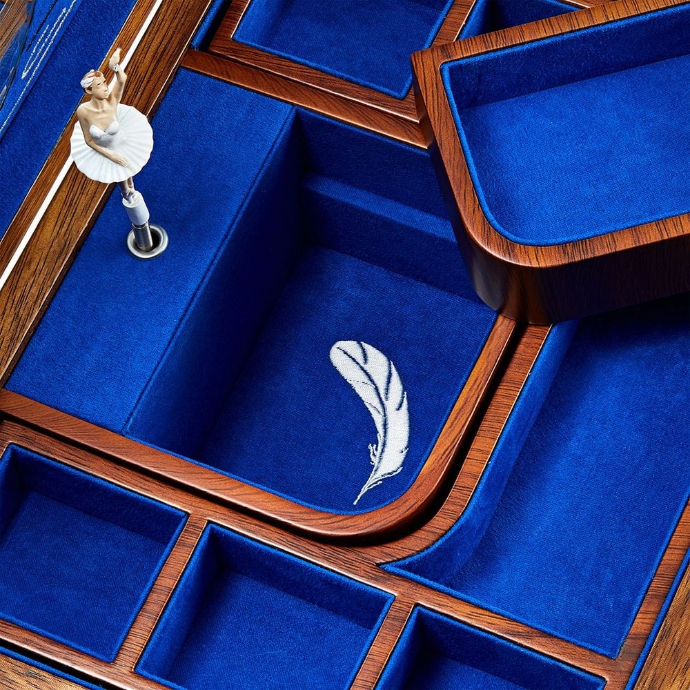 WOLF Swan Lake Ballet Musical Jewelry Box