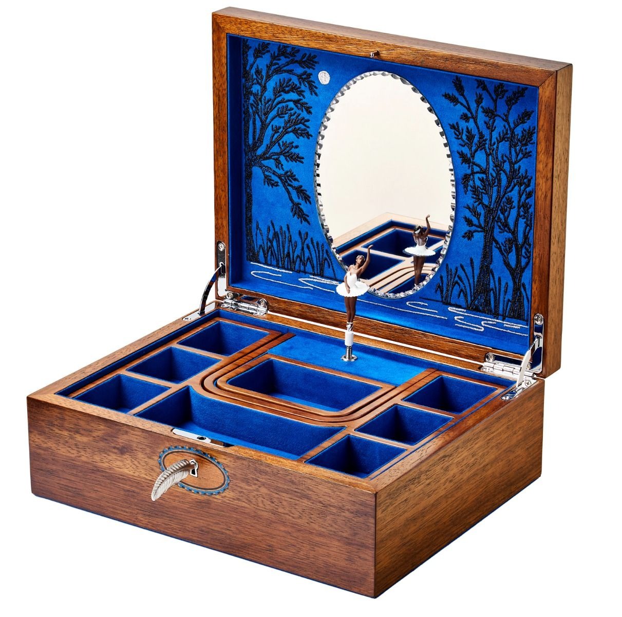 WOLF Swan Lake Ballet Musical Jewelry Box