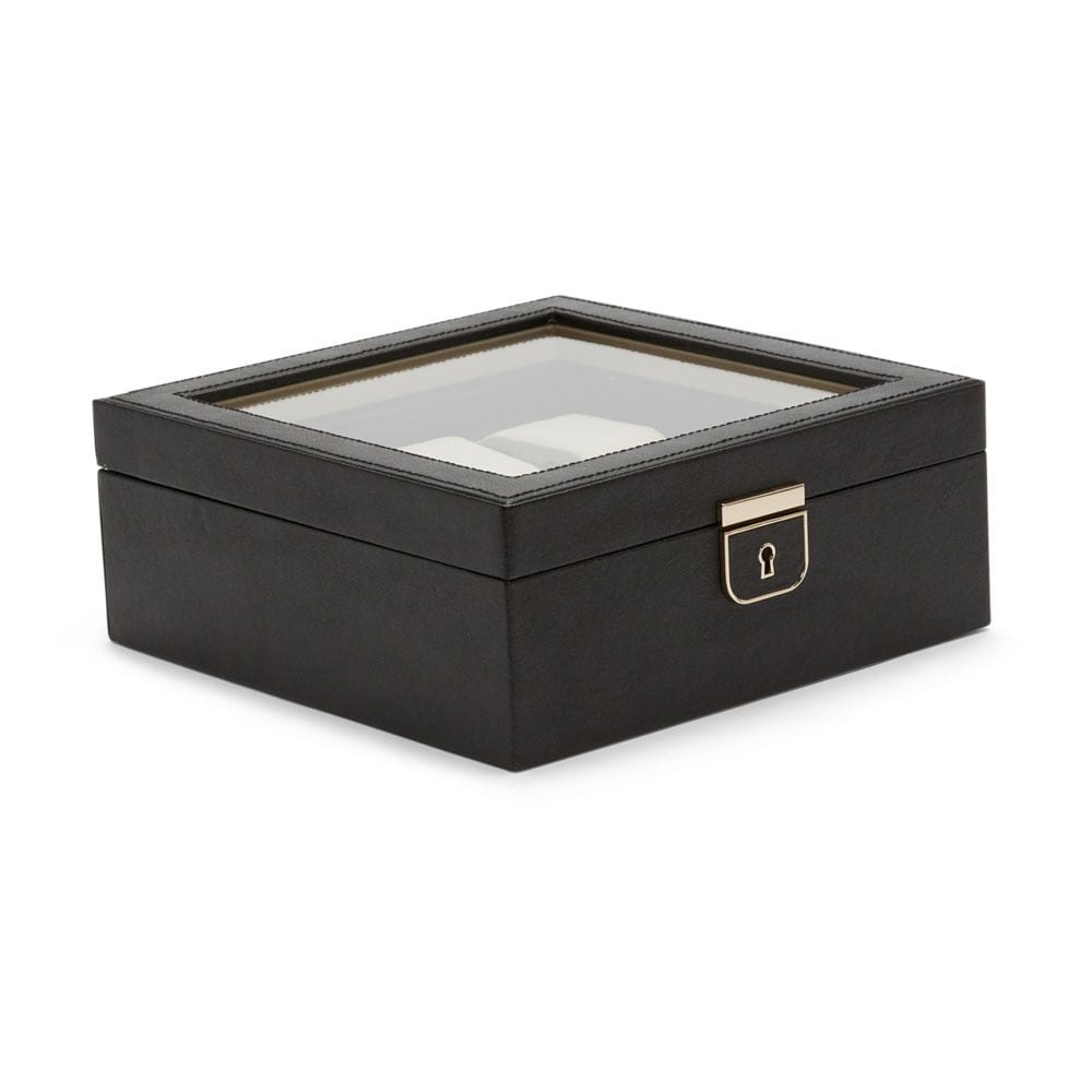WOLF Black Anthracite Palermo 6 Piece Watch Box