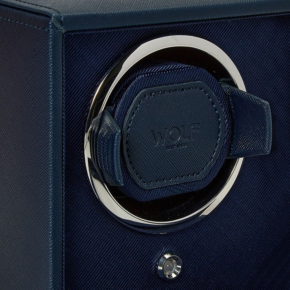 WOLF Navy Cub Double Watch Winder with Cover