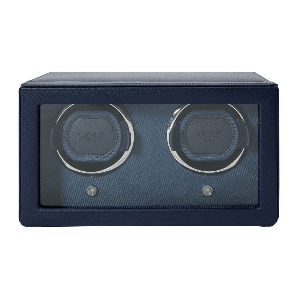 WOLF Navy Cub Double Watch Winder with Cover