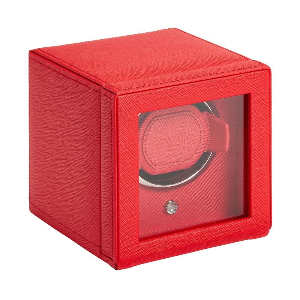 WOLF Tutti Frutti Red Cub Single Watch Winder with Cover