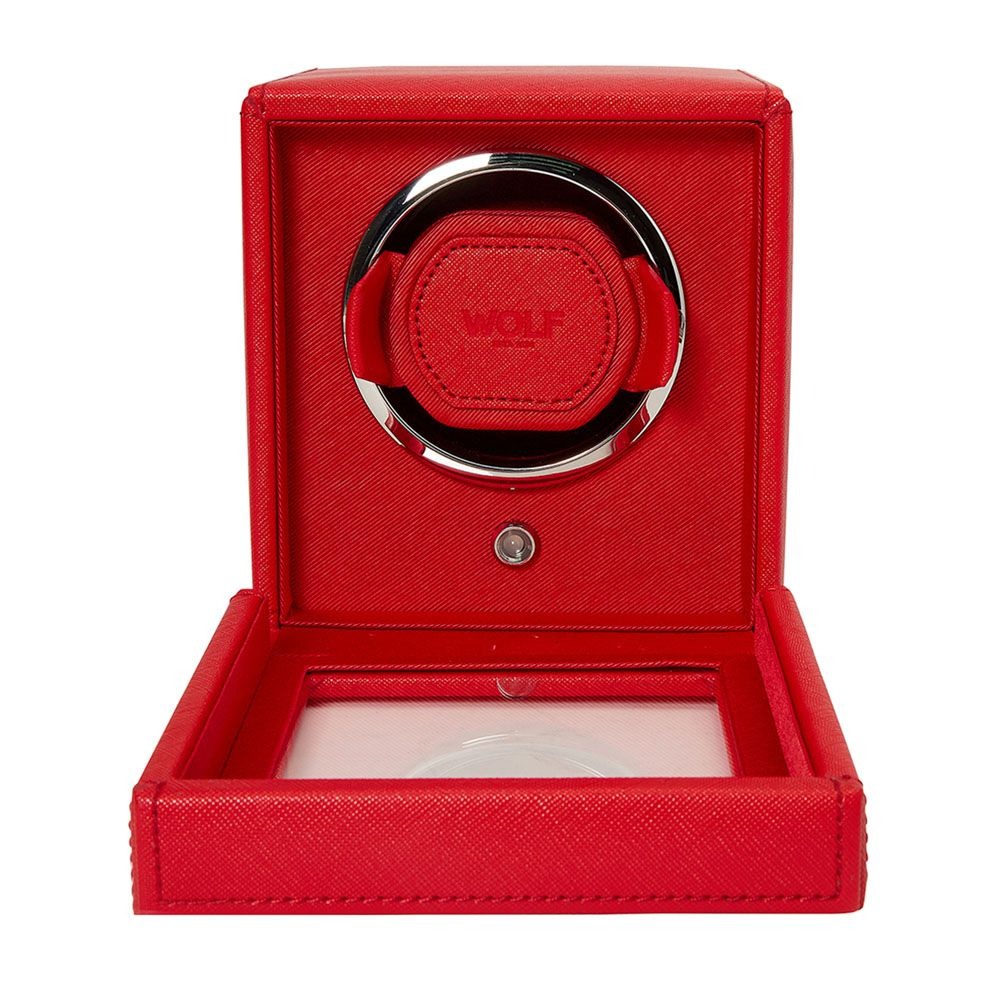 WOLF Tutti Frutti Red Cub Single Watch Winder with Cover