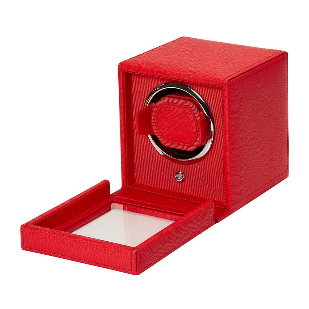 WOLF Tutti Frutti Red Cub Single Watch Winder with Cover