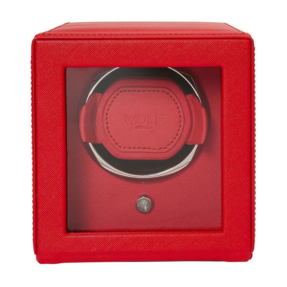 WOLF Tutti Frutti Red Cub Single Watch Winder with Cover