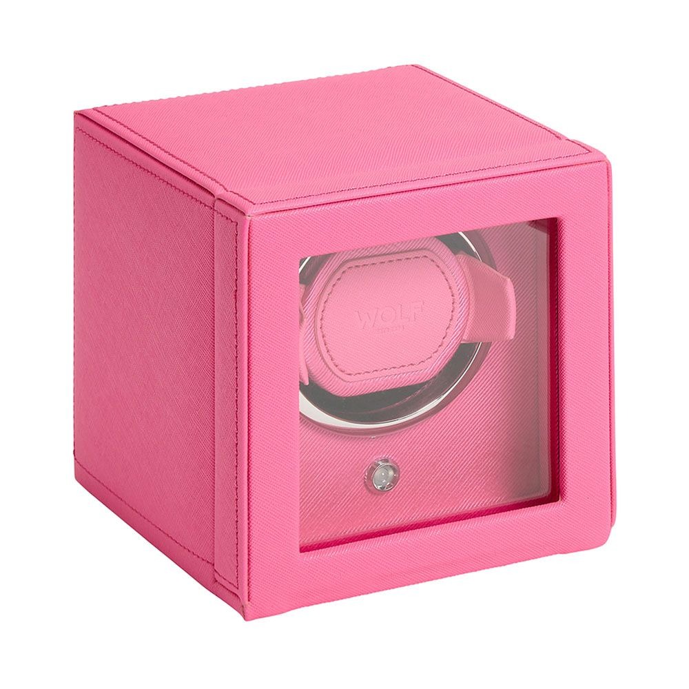 WOLF Tutti Frutti Pink  Cub Single Watch Winder with Cover