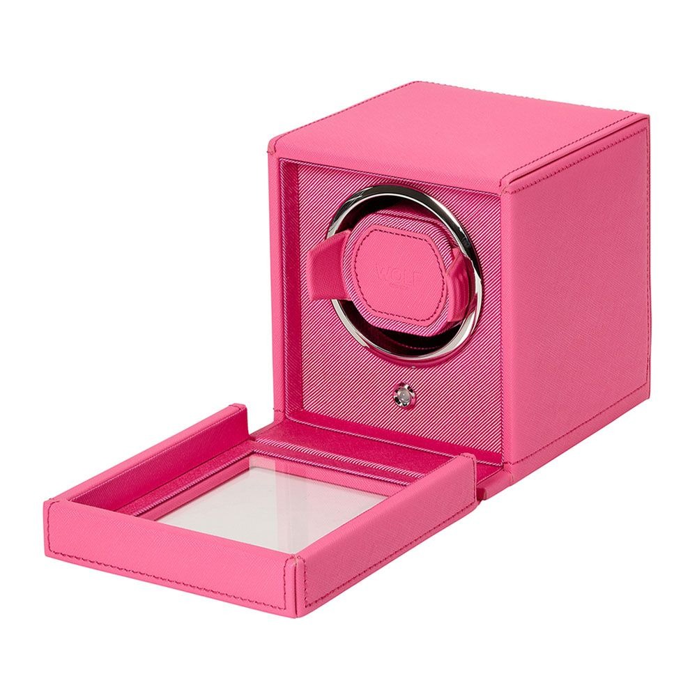 WOLF Tutti Frutti Pink  Cub Single Watch Winder with Cover