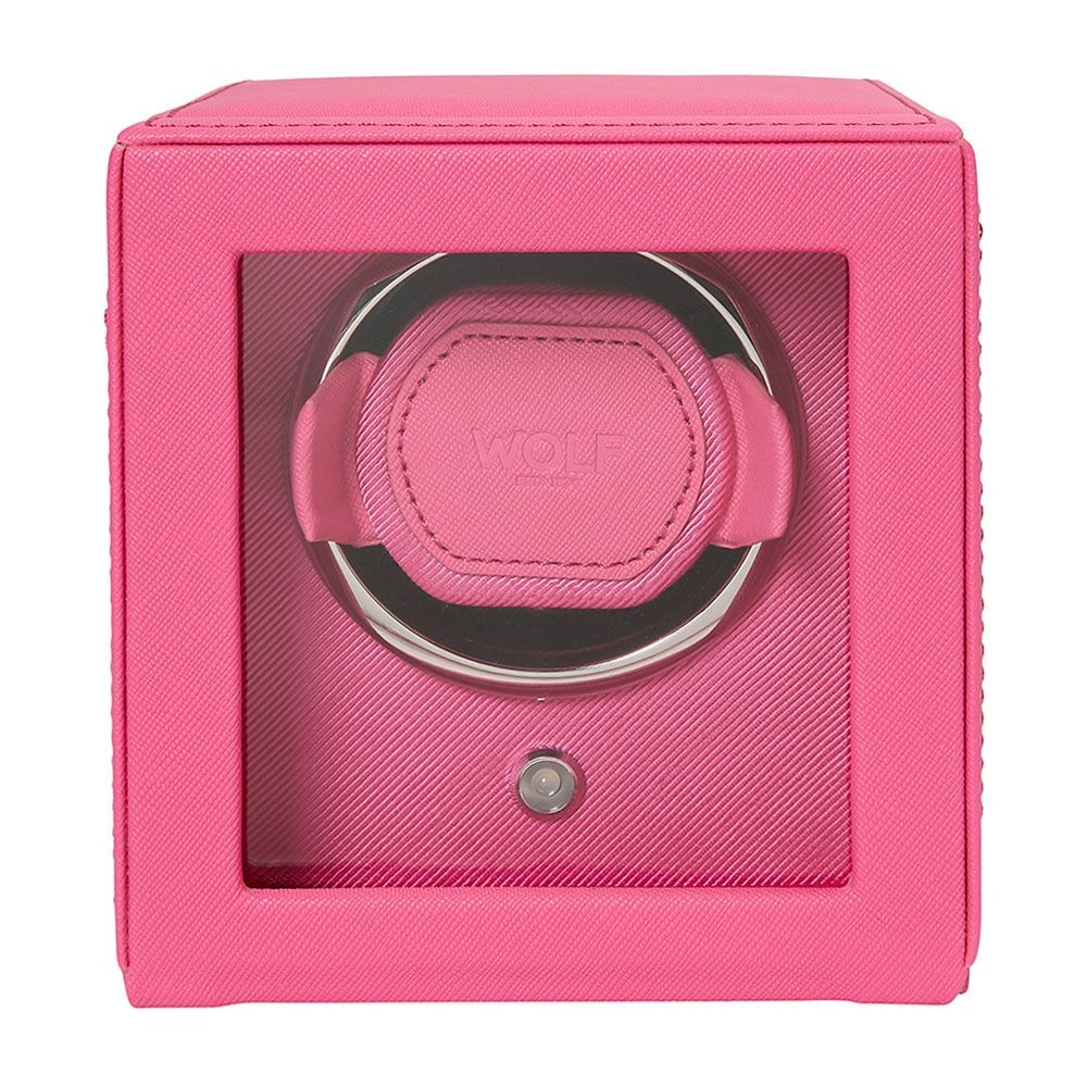WOLF Tutti Frutti Pink  Cub Single Watch Winder with Cover