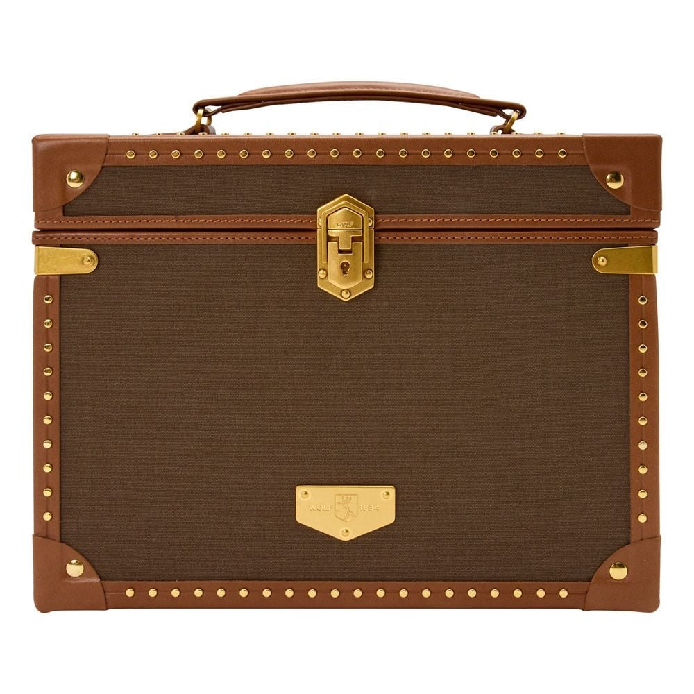 WOLF Khaki Ida Trunk Jewelry Box