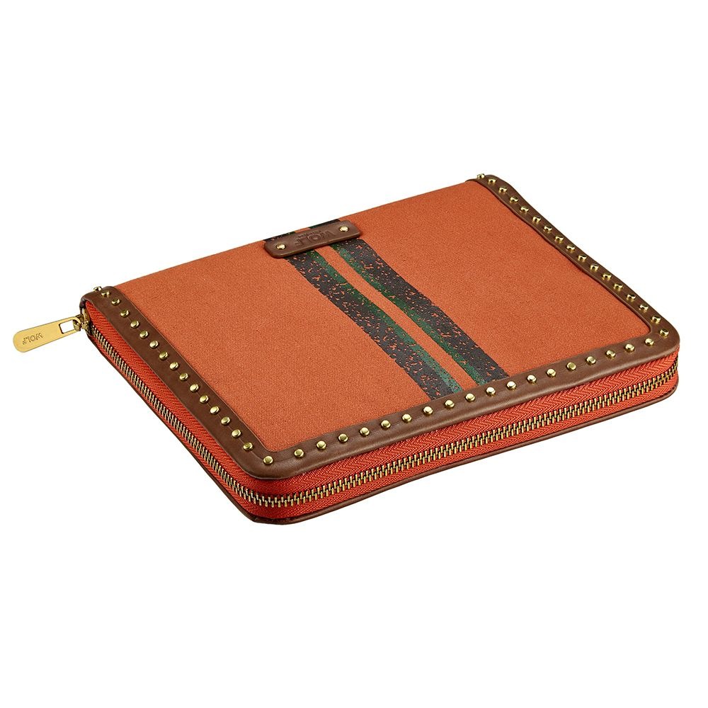 WOLF Orange Ida Travel Zip Jewelry Portfolio