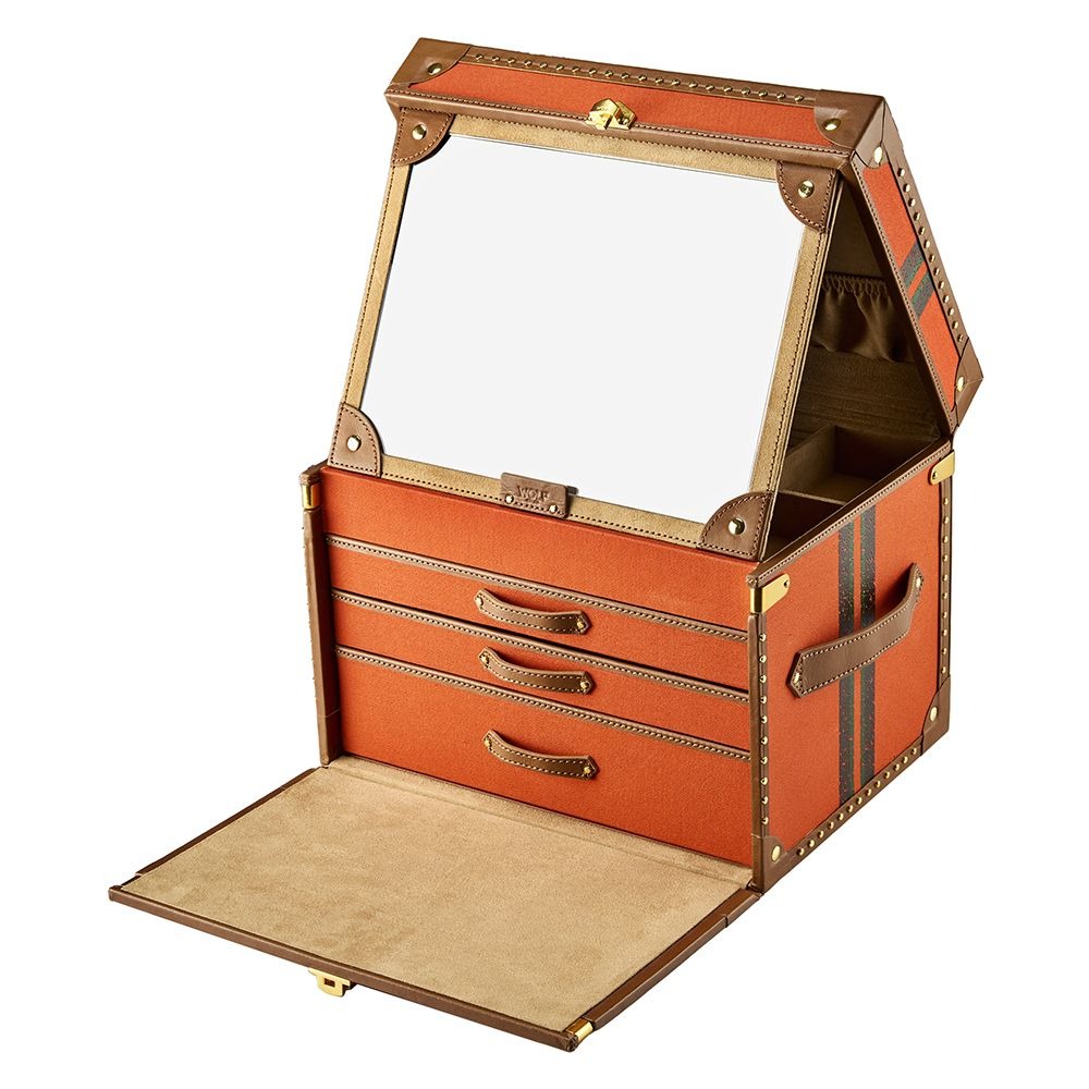 WOLF Orange Ida Trunk Jewelry Box
