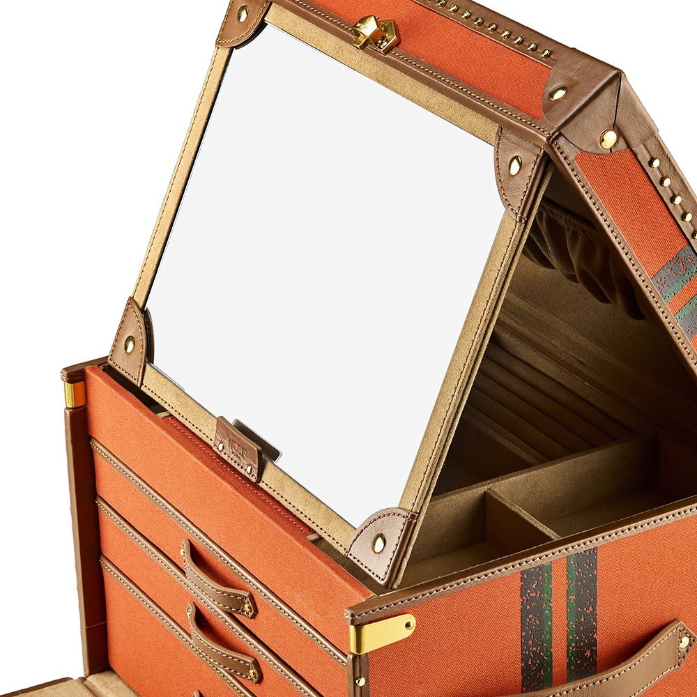 WOLF Orange Ida Trunk Jewelry Box