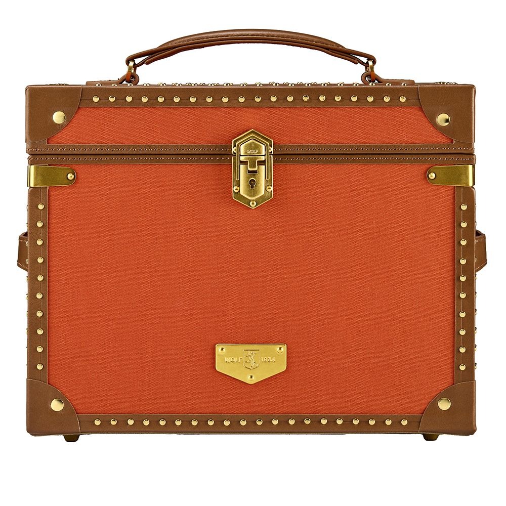 WOLF Orange Ida Trunk Jewelry Box