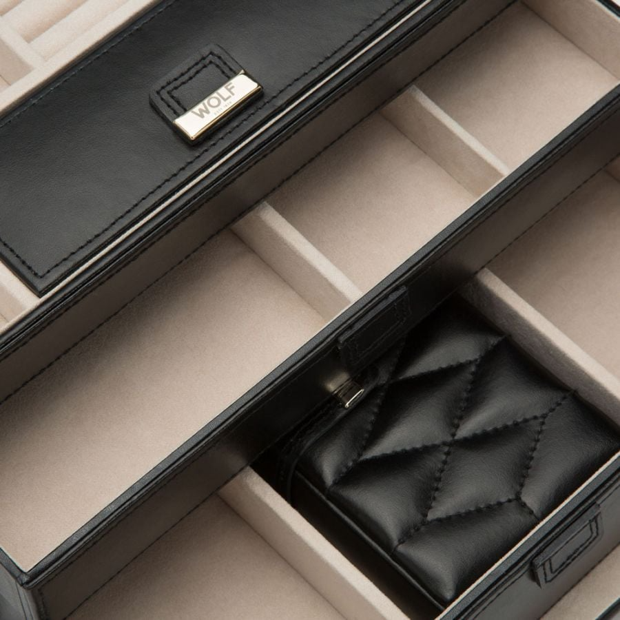 WOLF Caroline Medium Jewelry Case Black