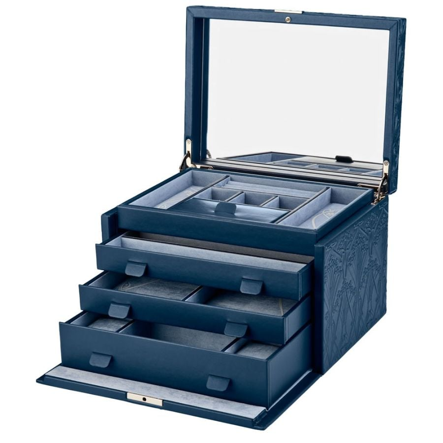 WOLF X LIBERTY All Over Ianthe Large Jewelry Box - Navy