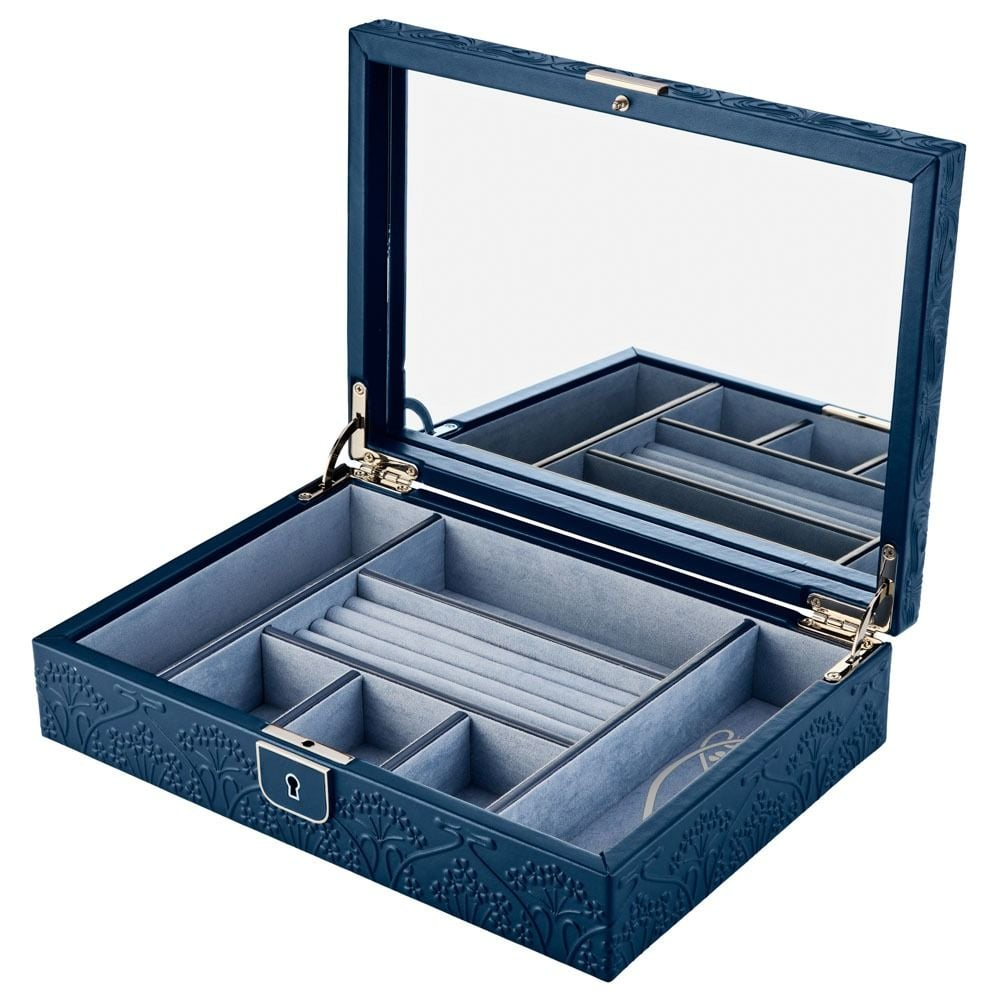WOLF X LIBERTY All Over Ianthe Medium Jewelry Box - Navy