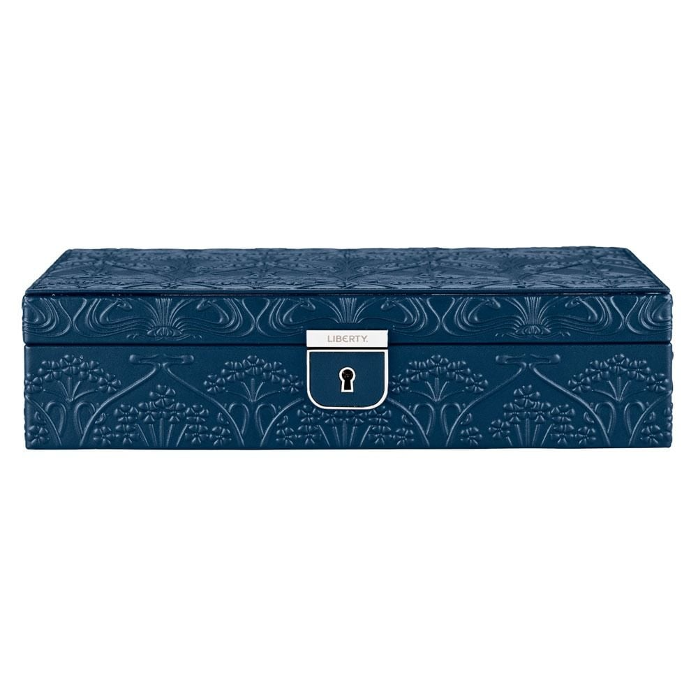 WOLF X LIBERTY All Over Ianthe Medium Jewelry Box - Navy