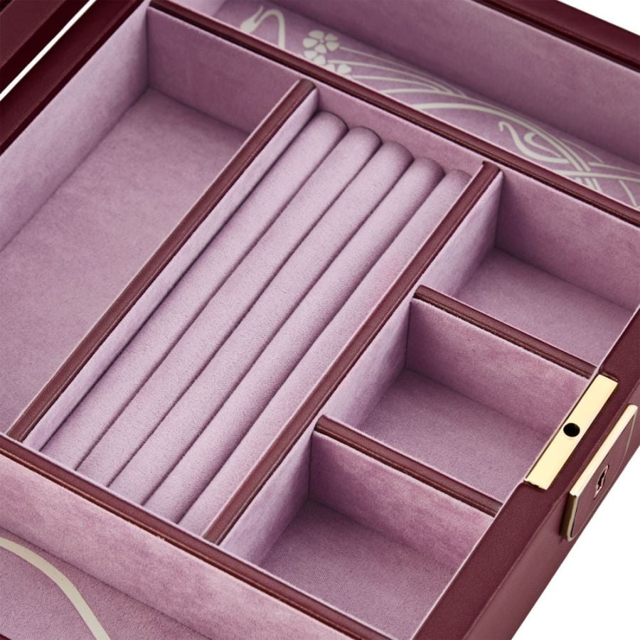 WOLF X LIBERTY All Over Ianthe Medium Jewelry Box - Burgundy