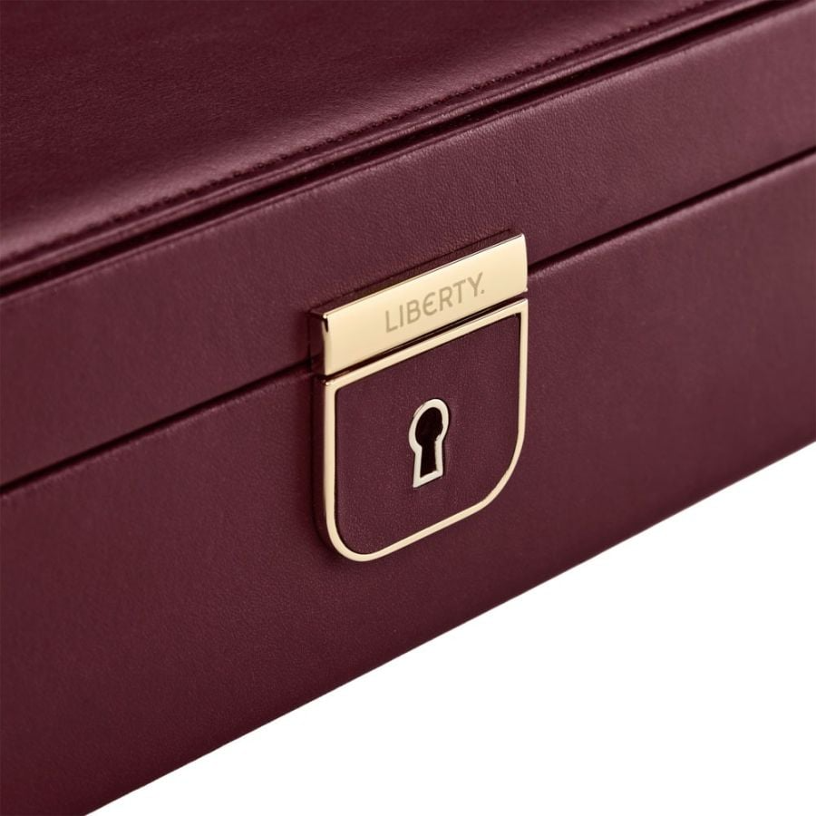 WOLF X LIBERTY All Over Ianthe Medium Jewelry Box - Burgundy