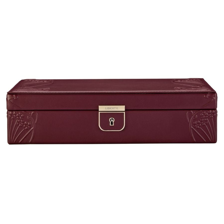 WOLF X LIBERTY All Over Ianthe Medium Jewelry Box - Burgundy