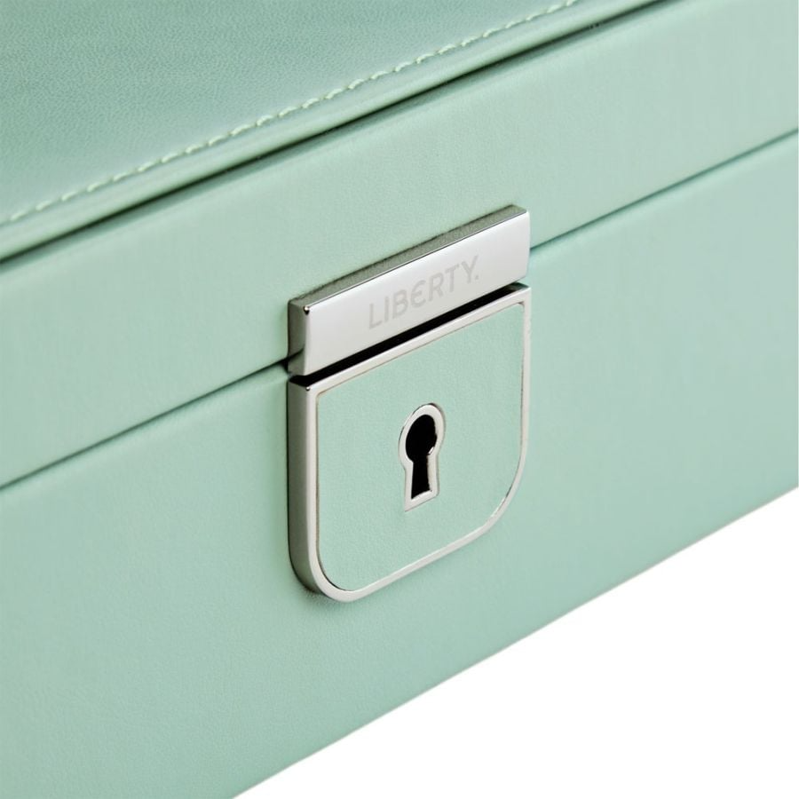 WOLF X LIBERTY Julia Interior Print Medium Jewelry Box - Sage Green