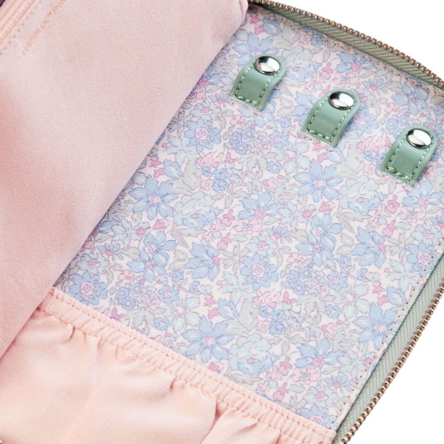 WOLF X LIBERTY Julia Interior Print Travel Jewelry Portfolio - Sage Green