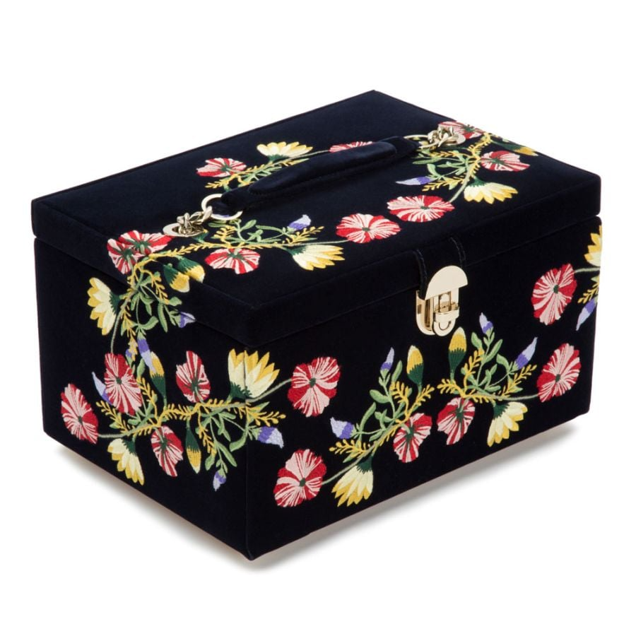 WOLF Zoe Medium Jewelry Box in Indigo