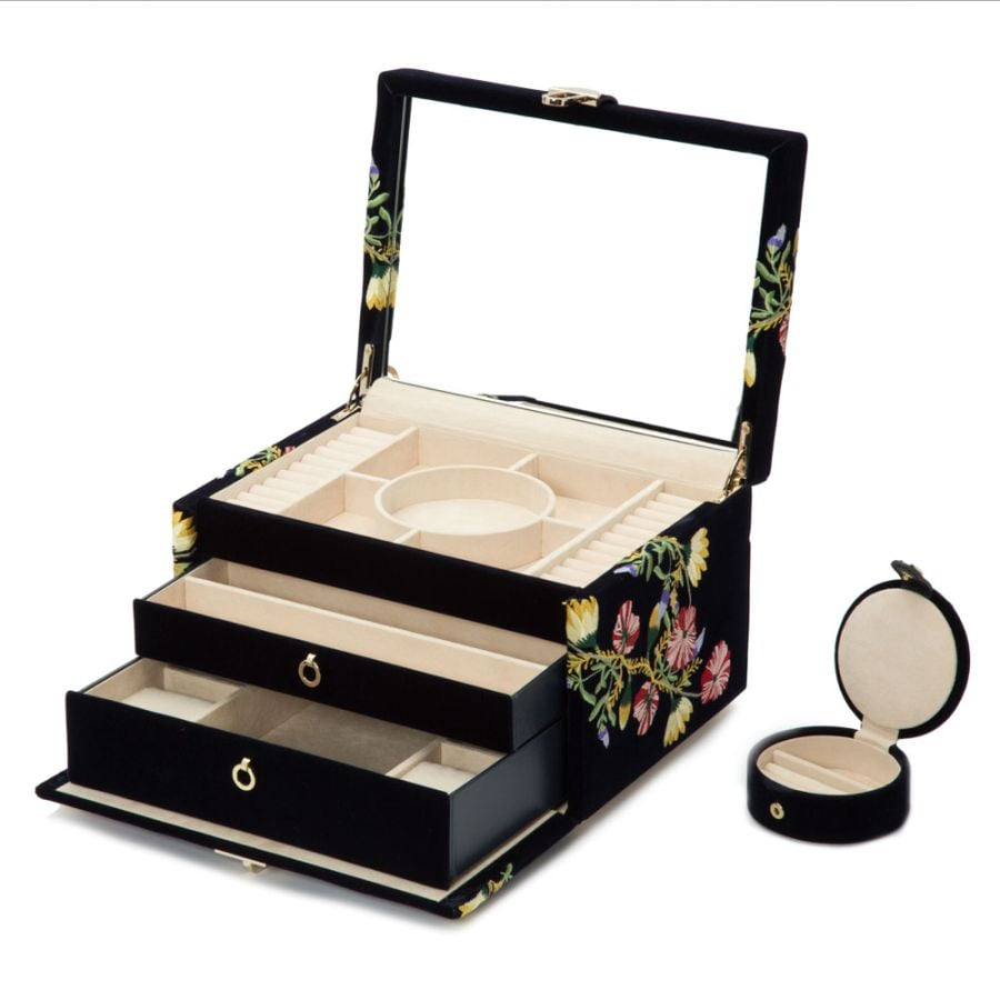 WOLF Zoe Medium Jewelry Box in Indigo