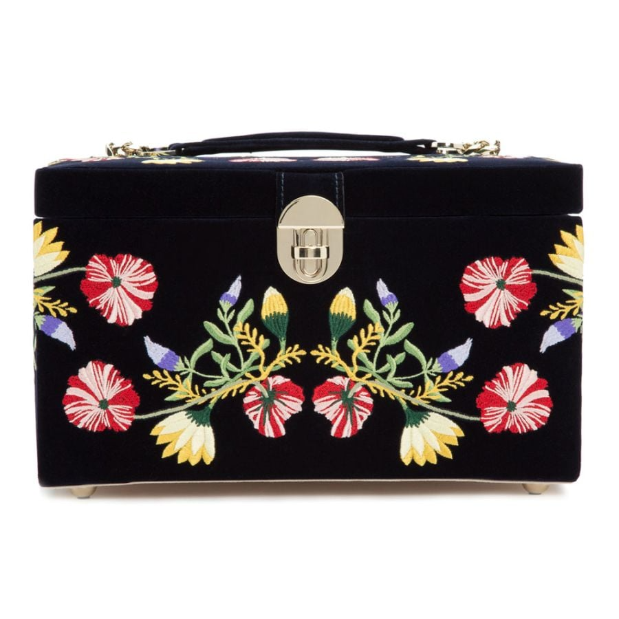 WOLF Zoe Medium Jewelry Box in Indigo