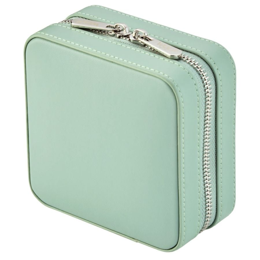WOLF X LIBERTY Julia Interior Print Small Travel Jewelry Zip Case - Sage Green