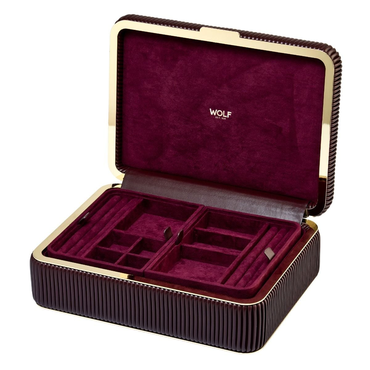 WOLF Bella Medium Jewellery Box l Bordeaux