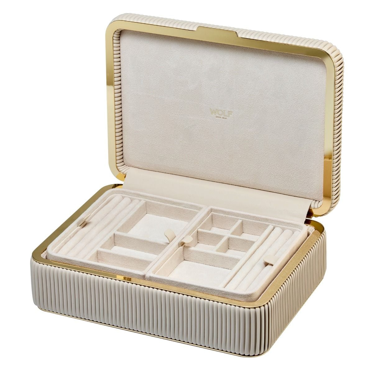 WOLF Bella Medium Jewellery Box l Bone