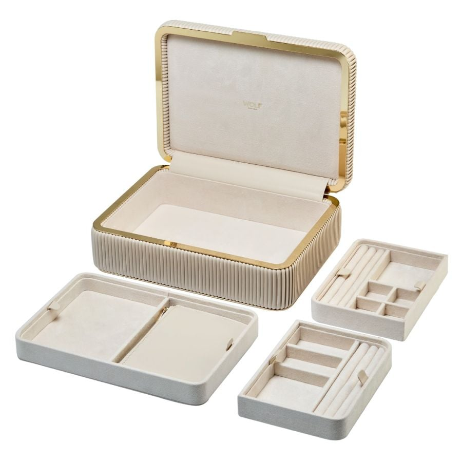 WOLF Bella Medium Jewellery Box l Bone
